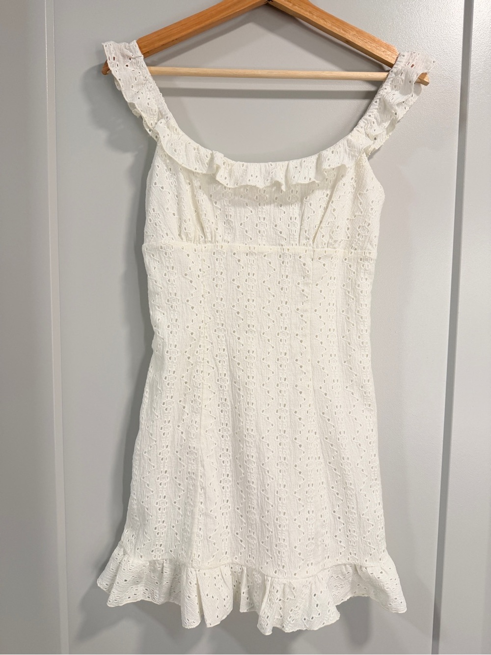 Reformation Nora Knit Mini Dress in Ivory/White